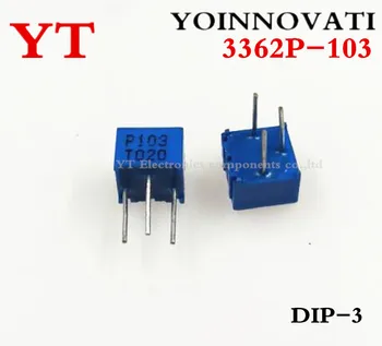  100шт Высокоточных переменных резисторов 3362P мощностью 10 Ком 3362p-103