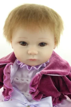 18 дюймов реалистичная возрожденная детская мягкая силиконовая виниловая кукла с реальным прикосновением прекрасный новорожденный ребенок 17 дюймов