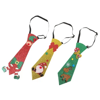 3 предмета, декор для галстуков, Рождественские Забавные Галстуки, Мужские украшения, Косплей, Декоративная Рождественская вечеринка