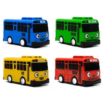 4 шт./компл., детские развивающие игрушки, Мультяшная мини-пластиковая модель автобуса, игрушки для детей, Рождественский подарок на День рождения для детей