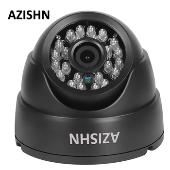 AZISHN Горячая продажа 700tvl/1000TVL CMOS с IR-CUT 24IR Цветная аналоговая камера ночного видения Внутренняя купольная камера видеонаблюдения