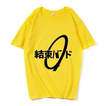 Bocchi the Rock! Футболка Hitori Bocchi из чистого хлопка европейского размера, забавная дизайнерская мужская футболка с аниме, дизайнерская мужская одежда