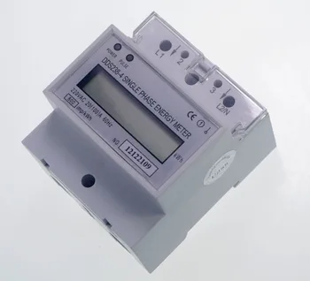 DDS238-4 230 В 30 (100) А, 50 Гц, однофазный ЖК-дисплей, DIN-рейка, цифровой счетчик Ватт-часов, кВтч, счетчик энергии, тестер, монитор