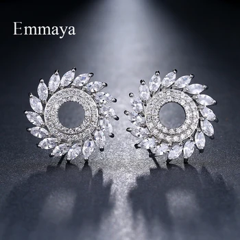Emmaya, 6 цветов, Модные кубические кристаллы Циркона, Уникальный дизайн, Элегантные серьги-гвоздики для женщин, свадебный подарок, вечеринка