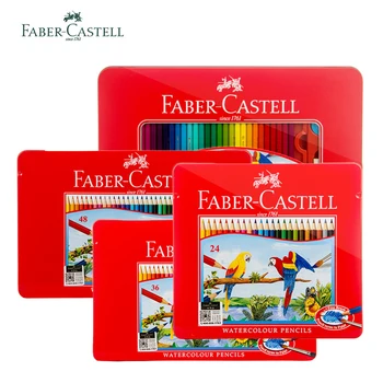 FABER-CASTELL 36/48/72 цвета, профессиональные водорастворимые цветные карандаши для школы художников, карандаши для рисования эскизов, товары для рукоделия