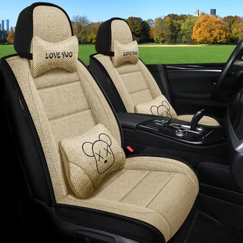 Flax Full Set Car Seat Cover For Dodge Caliber Challenger Auto Accessories Interiors Protector чехлы на сиденья машины 자동차용품