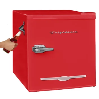 Frigidaire 1.6 Cu Ft. Компактный холодильник в стиле Ретро с боковой открывалкой для бутылок EFR176, красный холодильник с морозильной камерой