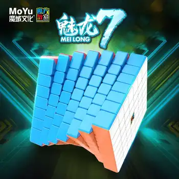 Moyu MFJS Meilong 7 7X7 Magic Speed Cube Без Наклеек Профессиональные Игрушки-Непоседы Meilong 6 6x6 Cubo Magico Головоломка