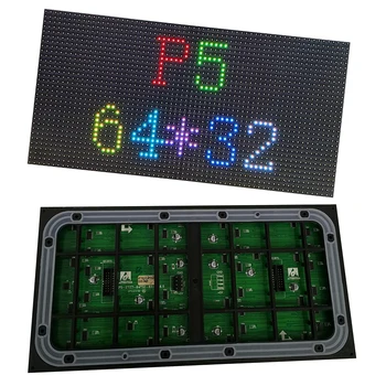 P5 Полноцветный светодиодный модуль Витрины 320x160 мм Открытый Водонепроницаемый HD SMD2727 Hub75-A Интерфейс 64x32 Пикселей