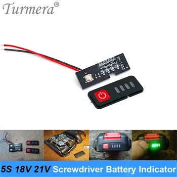 Turmera 5S 18V 21V Электрическая Дрель-Шуруповерт Индикатор емкости батареи Светодиодный Дисплей для 5S1P 5S2P 18650 Литиевых батарей Используйте
