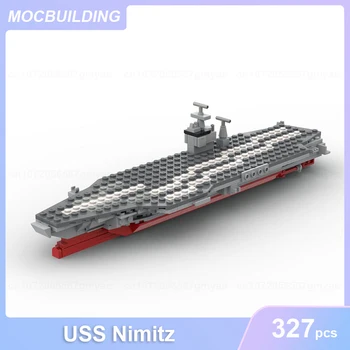 USS Nimitz (CVN-68) Масштабная Модель 1:1000 MOC Строительные Блоки DIY Сборка Кирпичей Развивающие Креативные Детские игрушки Подарки 327 шт.