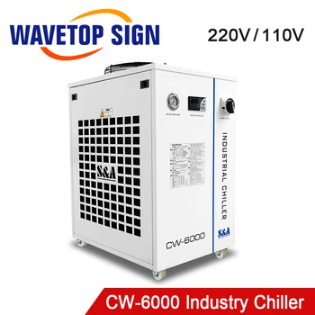 WaveTopSign S & A CW-6000 220 В 110 В 50/60 Гц Промышленный Воздушный Охладитель Воды для 300 Вт 600 Вт Co2 Стеклянная Лазерная Трубка Охладители Воды