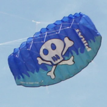бесплатная доставка двухлинейный пиратский большой воздушный змей на параплане с панелью управления линейная мощность парусный кайтсерфинг радужный спорт пляж на открытом воздухе