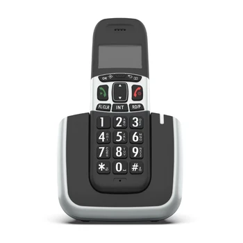 Беспроводной телефон E9LB с низким уровнем излучения, хранение идентификатора вызывающего абонента/номера ожидания вызова на нескольких языках для больших домов и офисов