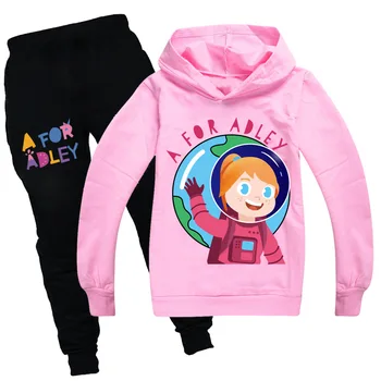 Бутик одежды для девочек от Adley To Moon, одежда космического астронавта для мальчиков, футболка с капюшоном + брюки, костюм для подростков, спортивные костюмы, одежда