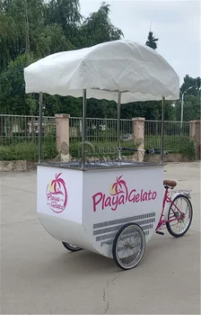 Велосипед Для мороженого Gelato С баками из нержавеющей стали, Велосипед для продажи тележки для продажи фруктового мороженого