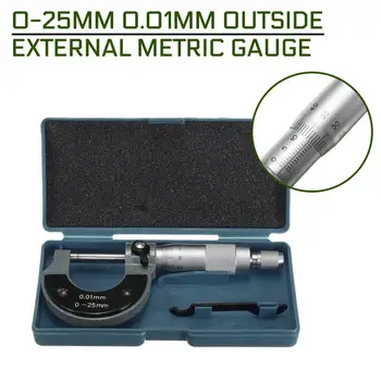 Высокоточный микрометр Наружного диаметра 0,01 мм 0-25 мм, Метрический микрометр для измерения слесарного ящика, Прецизионные Измерительные инструменты