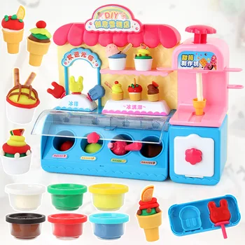 Детская имитационная кухонная посуда, мороженое, конфеты, освещение, музыка, мороженое, бар, супермаркет, магазин, набор игрушек для игр