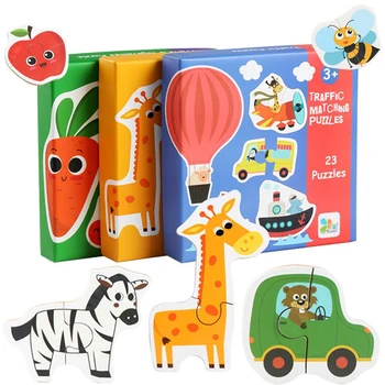 Детские забавные головоломки, Транспортировка животных, Фрукты, Овощи, игрушки для раннего обучения Для детей, Детские развивающие игрушки в подарок