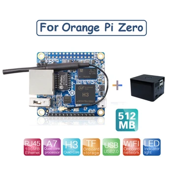 Для Orange Pi Zero 512 МБ Allwinner H3 Плата разработки С защитным чехлом Поддержка ОС Android Ubuntu Debian