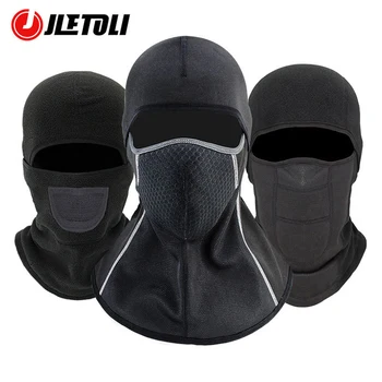 Зимняя велосипедная маска для лица JLETOLI, Флисовая, сохраняющая тепло, Ветрозащитная велосипедная кепка, Балаклава, Рыболовная шляпа, головные уборы, Походная маска, Лыжная маска