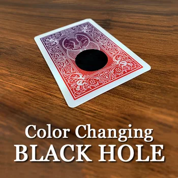 Изменяющая цвет Черная дыра, Исчезающая карта для фокусов Крупным планом, реквизит, который легко сделать, реквизит для фокусника, Иллюзионный трюк