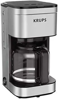 Капельная кофеварка Brew из нержавеющей Стали на 10 Чашек мощностью 900 Вт, Фильтр для кофе Без капель, Можно мыть в посудомоечной машине Серебристого и черного цвета