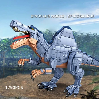 Классические креативные динозавры Юрского периода Moc Строительный блок Модель Спинозавра Кирпичи Коллекция развивающих игрушек для мальчиков подарок
