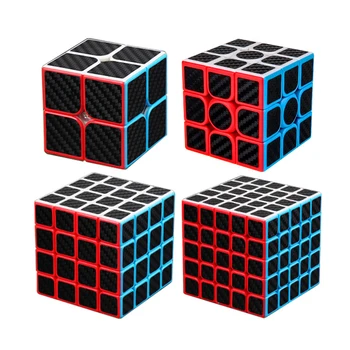 Куб Наклейки из Углеродного Волокна Волшебный Куб 2x2 3x3 4x4 5x5 Твист Пирамида Зеркало Скорость Cubo Magico Головоломка Сумасшедшие Игрушки Обучающая Игрушка