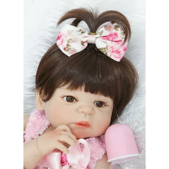 Кукла-реборн Bebes 55 см, силиконовая кукла для всего Тела, игрушка для Купания Новорожденных, Реалистичная Bonecas Menina