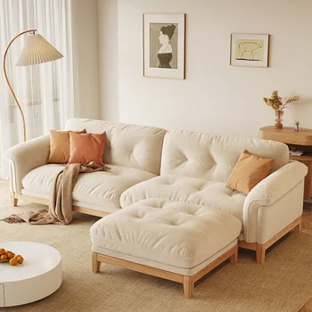 Ленивый диван в Скандинавском стиле с секционным акцентом для гостиной, Современное Угловое кресло с откидной спинкой, Модульная мебель для салона и театра Fauteuil DWH