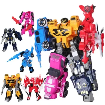 Мини-робот-комбинация Силы, игрушки, супер Большой Мини-агент Метаморфозы, команда мехов, аниме-фигурки, игрушки, подарки для детей