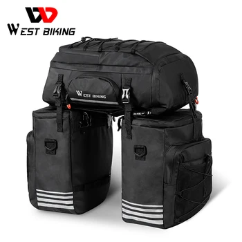 Многофункциональная велосипедная сумка WEST BIKING, сумка для багажника на заднее сиденье, Водонепроницаемая велосипедная корзина MTB, Багаж для горного велоспорта, спортивный рюкзак
