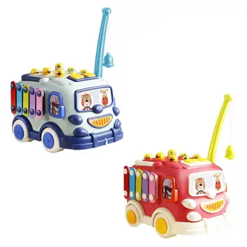 Музыкальный инструмент, детские игрушки, Пианино, Обучающая форма автобуса, Электрические Детские игрушки для малышей, Музыкальные развивающие игрушки Монтессори