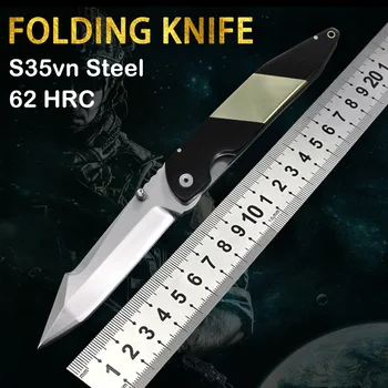 Новый складной Нож S35vn, стальной острый, для кемпинга, Охоты, самообороны, выживания, Спасательный нож для самообороны, Edc