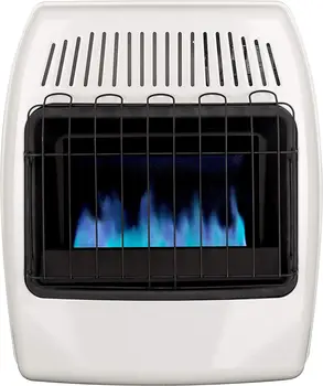 Обогреватель BTU на природном газе с голубым пламенем без вентиляции, белый