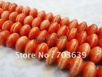 Оптовая продажа 100шт керамические бусины сплюснутой формы 12 мм для поделок Бесплатная доставка (оранжевый цвет)
