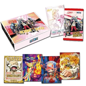 Оптовые продажи One Piece Collection Cards Booster Box Film RED Anime Playing Game Board Cartas Подарок