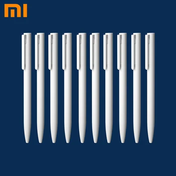 Оригинальная гелевая ручка Xiaomi Pen Для письма с гладкой легкой рукояткой Mijia Press the Core Сменная заправка 1: 1 Синий/красный/черный 0,5 мм