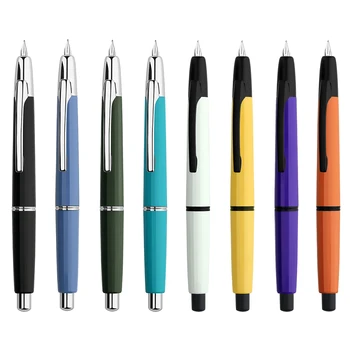 Перьевая ручка Majohn A2 Press с очень тонким наконечником, выдвижная ручка с чернилами из смолы с конвертером, набор ручек для письма