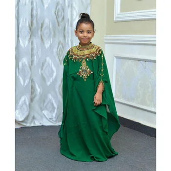Платье для девочек, Марокканский детский халат из Дубая, Марокканский женский мусульманский халат