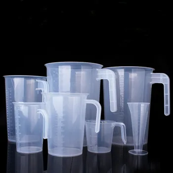 прозрачная чашка объемом от 100 мл до 5000 мл, пластиковый мерный стакан с загустителем, мерный стаканчик