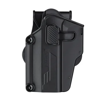 Регулируемая универсальная тактическая кобура Amomax для glock /CZ / airsoft / SIG /Browning /Taurus / Beretta - Для левой руки, черная