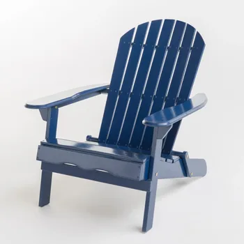 Складной стул Noble House Harvey из дерева акации Adirondack - темно-синий