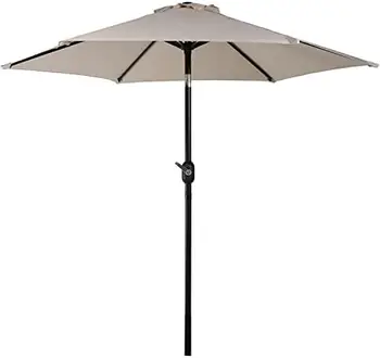 Уличный зонт для ног с наклоном и рукояткой, алюминий, ярко-оранжевый