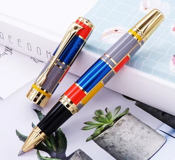 Шариковая ручка Hero 767 с золотой отделкой, Модная ручка с цветными чернилами и плавной заправкой, отлично подходит для подарка выпускнику делового офиса