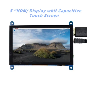 Эквалайзер 5-дюймовый Портативный Монитор HDMI 800x480 Емкостный Сенсорный ЖК-дисплей для Raspberry Pi 4 3B +/PC/Banana Pi